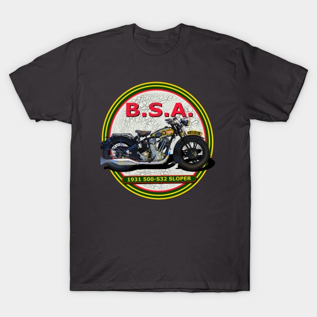 1931 500 S32 SLOPER MOTORCYCLE T-Shirt by MotorManiac